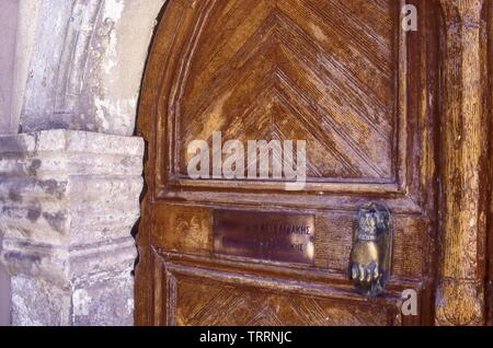 An Old Door in Rethymnon Old Town, Crete, Greece Stock Photo