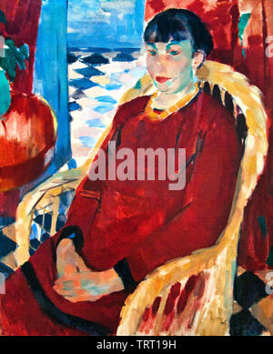 The Lady in Red by Rik Wouters 1882-1936  Mechelen - Amsterdam Belgian Belgium Stock Photo