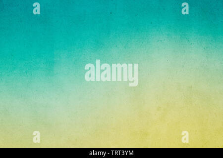 colorful green gradient watercolor paint on old paper with grain smudge dirty texture abstract for Stock Photo