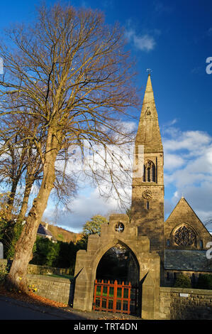UK,Derbyshire,Peak District,Bamford,St John The Baptist Church Stock Photo