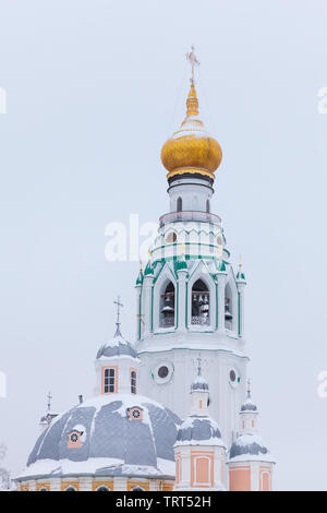 Bell tower of St. Sophia Cathedral in Vologda, Russia. It was built in 1869-1870