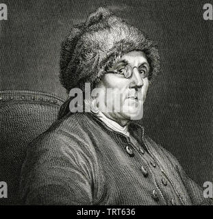 BENJAMIN FRANKLIN (1706-1790) American politician and scientist Stock Photo