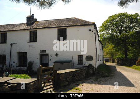 Typical Lakeland houses in the tiny hamlet of Watendlath near Keswick. Watendlath is owned by the National Trust and is accessible to visitors by road. Stock Photo