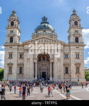 Budapest, Hungary - May 29, 2019 : St Stephen's Basilica in Budapest. Roman Catholic basilica in Budapest, Hungary. It is named in honour of Stephen, Stock Photo