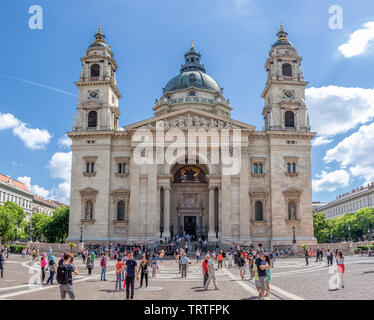 Budapest, Hungary - May 29, 2019 : St Stephen's Basilica in Budapest. Roman Catholic basilica in Budapest, Hungary. It is named in honour of Stephen, Stock Photo