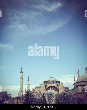 Hagia Sophia (Turkish: Ayasofya) in Sultan Ahmet Square in Istanbul, Turkey. Stock Photo