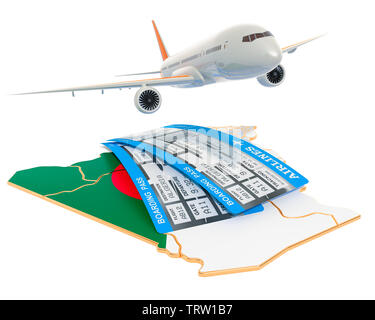 Flights to Algeria concept. 3D rendering isolated on white background Stock Photo