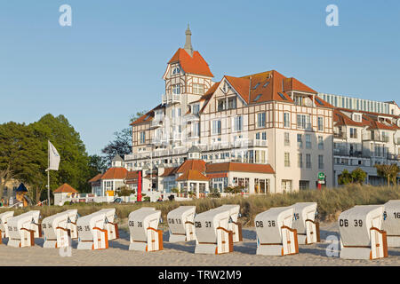 beach hotel Meeresblick, Kuehlungsborn West, Mecklenburg-West Pomerania, Germany Stock Photo