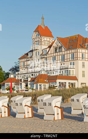 beach hotel Meeresblick, Kuehlungsborn West, Mecklenburg-West Pomerania, Germany Stock Photo