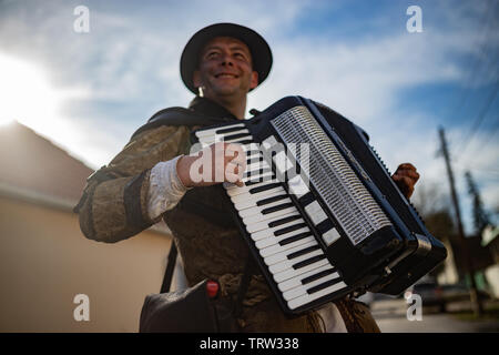 Traditional, UNESCO-protected 'Buso' heritage of Mohacs, Hungary Stock Photo