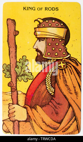 Morgan Greer Tarot Card - King of Rods Stock Photo