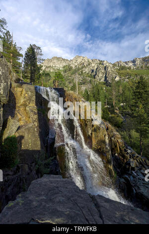 Lower Eagle Falls, SOUTH LAKE TAHOE, CA –September 27, 2017: An early morning autumn image of Lower Eagle Falls located at Emerald Bay – Lake Tahoe. E Stock Photo