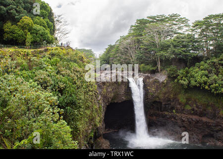 The Rainbow Falls, Hilo, Hawaii. Stock Photo