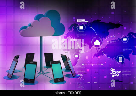 Concepts cloud computing devices Stock Photo