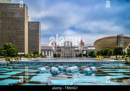 Albany, NY, USA - July 28, 2018: The New York House State Capitol Stock Photo