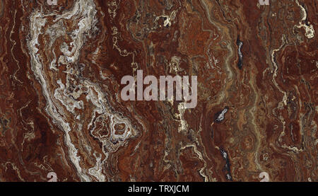 Red onyx-travertine abstract beautiful Tile. Texture for design. 2D illustration. Natural beauty Stock Photo