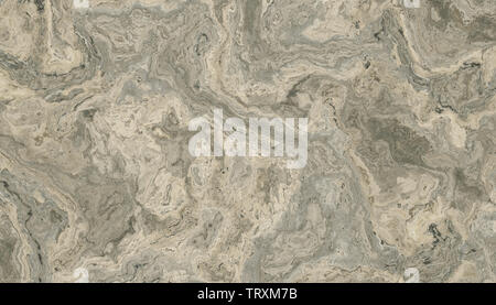 Grey marble pattern with curly grey and black veins. Abstract texture and background. 2D illustration Stock Photo