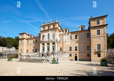 TURIN, ITALY - AUGUST 20, 2017: Villa della Regina, queen palace in a sunny day, blue sky in Turin, Italy Stock Photo