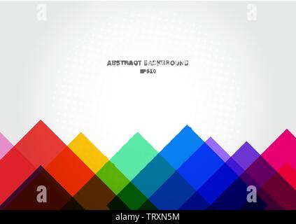 Abstract background colorful geometric template modern triangles overlapping with white space for text. Vector illustration Stock Vector