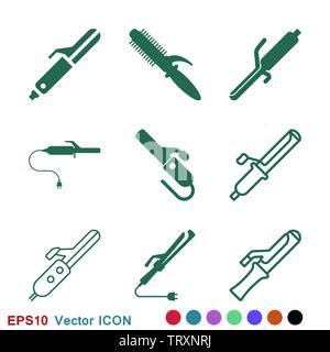 Curlers vector icon for websites, web design, mobile app, info graphics Stock Vector