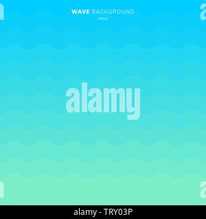 Abstract blue gradient color waves stripes pattern background for design. Vector illustration Stock Vector