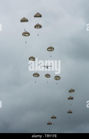 D-Day 75th Anniversary over Normandy, France Stock Photo