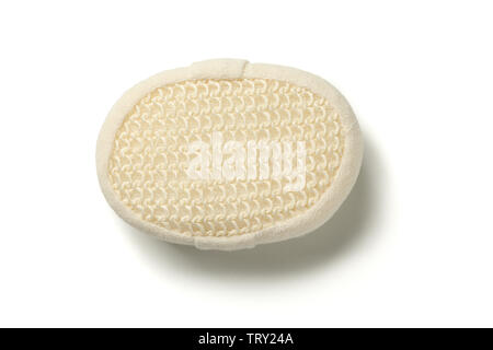 White bath sponge isolated on white background Stock Photo