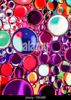 pink abstract bubbles macro on the water Stock Photo