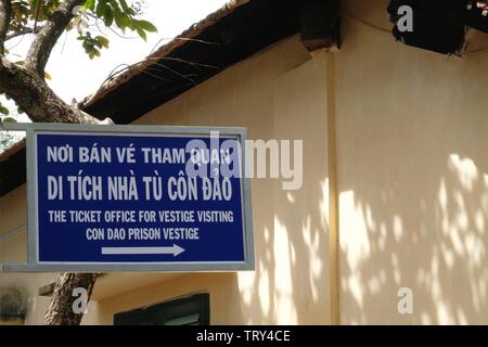 Trai Phu Hai Prison in Con Dao - former french colonial prisoner camp Poulo Condor on the vietnamese island Con Dao | usage worldwide Stock Photo