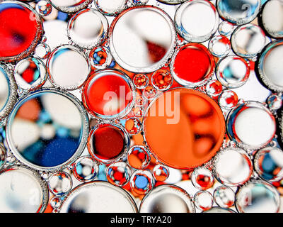 pastel colorful oil bubbles abstract textures for backgrounds Stock Photo