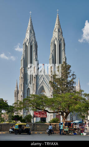 Cathedral of St. Joseph and St. Philomena, St. Philomena's church, Mysore, Hassan, Karnataka, India Stock Photo