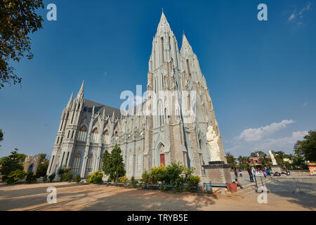 Cathedral of St. Joseph and St. Philomena, St. Philomena's church, Mysore, Hassan, Karnataka, India Stock Photo