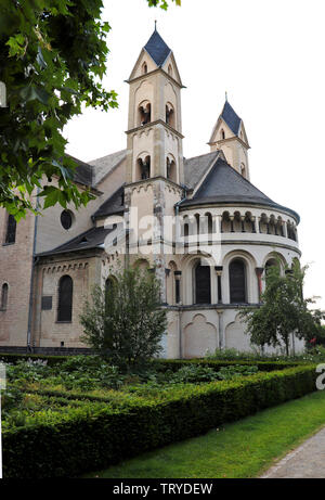The Basilica of St. Castor is the oldest church in Koblenz in the German  state of Rhineland Palatinate. It is located near Deutsches Eck. Stock Photo