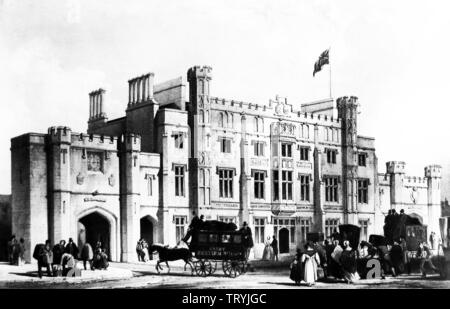Illustration of Bristol Temple Meads Railway Station Stock Photo