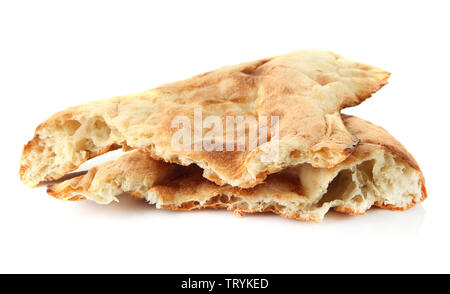 Pita breads isolated on white Stock Photo