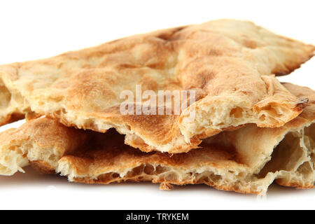 Pita breads isolated on white Stock Photo