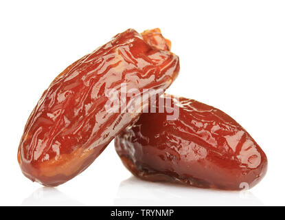 Dried dates isolated on white Stock Photo