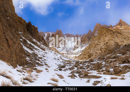 Ladakh India landscape in winter after snowfall Stock Photo