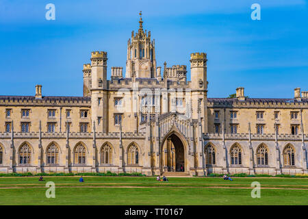 CAMBRIDGE, UNITED KINGDOM - APRIL 18: This is the architecture of the famous Trinity College, a popular travel destination and landmark on April 18, 2 Stock Photo