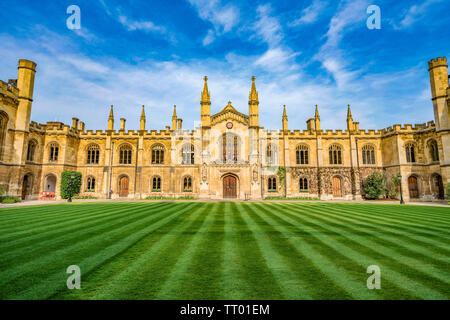 CAMBRIDGE, UNITED KINGDOM - APRIL 18: This is the traditional architecture of Corpus Christi College, a constituent college of Cambridge University  o Stock Photo