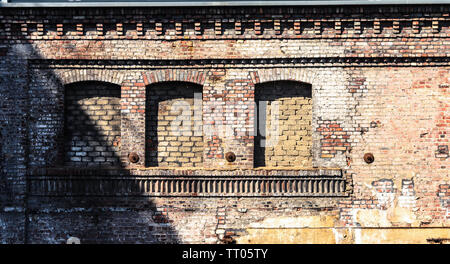 facade of an old abandoned house Stock Photo