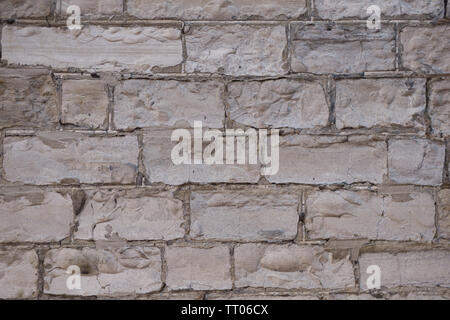 Canada Toronto - Stone Wall in Distillery District, June 2019 Stock Photo