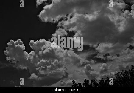 Late Afternoon Cloud Formations forming over Canyon, Texas Stock Photo