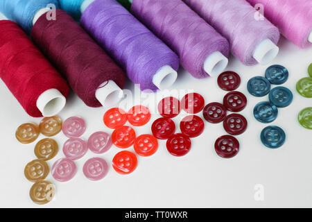 Sewing accessories close up Stock Photo