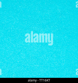 square background from blue turquoise velvet flock paper close up Stock Photo