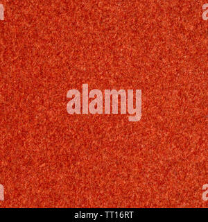 square background from brown orange velvet flock paper close up Stock Photo