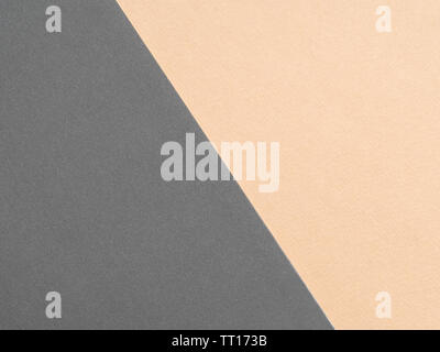 two side paper background from gray and bisque color papers Stock Photo