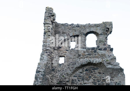 Close up of the ancient ruin (15th century) of Saint Anthony's Chapel, Holyrood Park, Edinburgh,Scotland Stock Photo