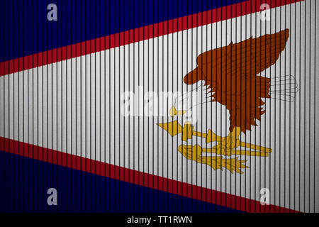 American Samoa flag painted on the cracked grunge concrete wall Stock ...