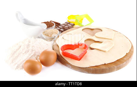 Making cookies isolated on white Stock Photo